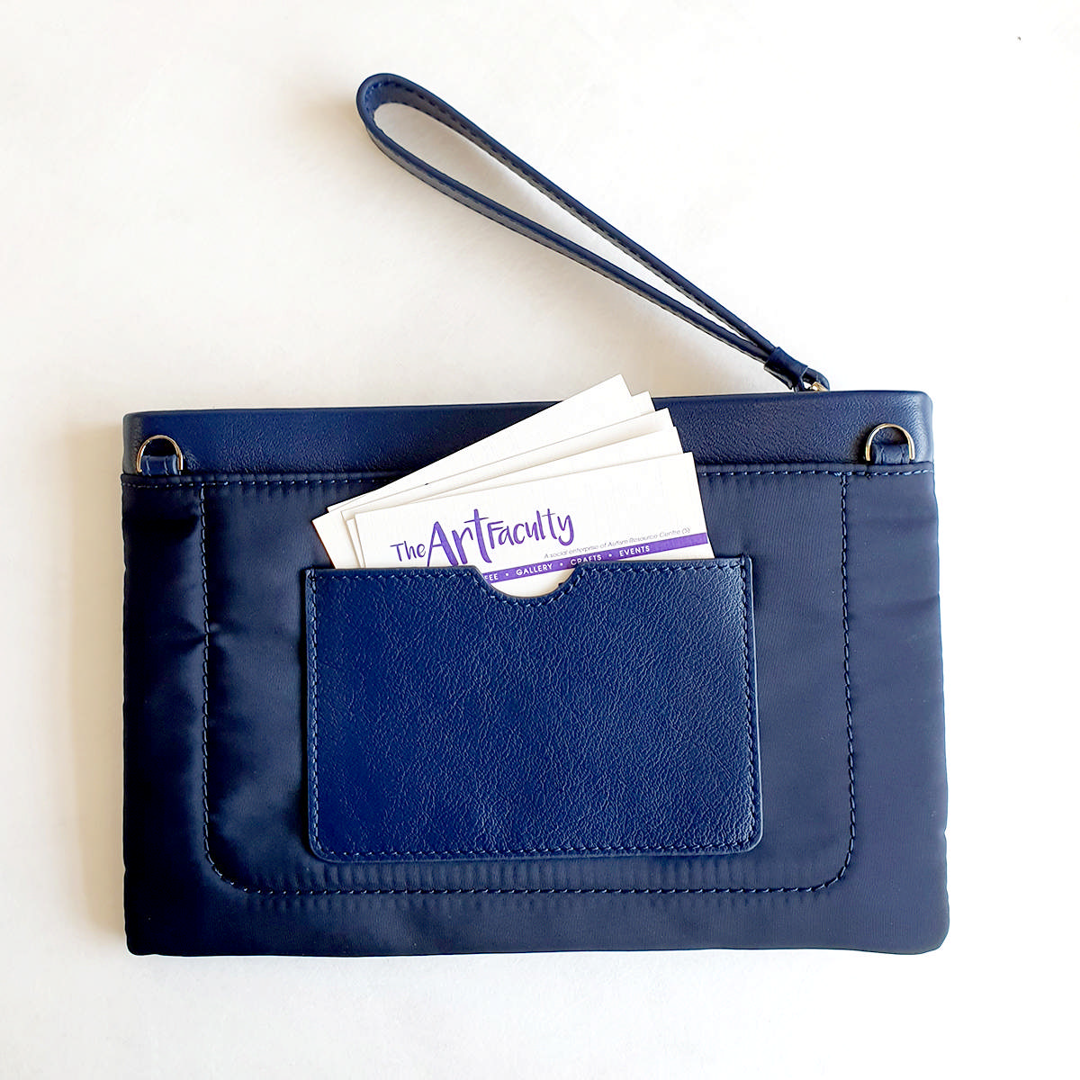 Wristlet Clutch/Crossbody - Navy Paper Boats