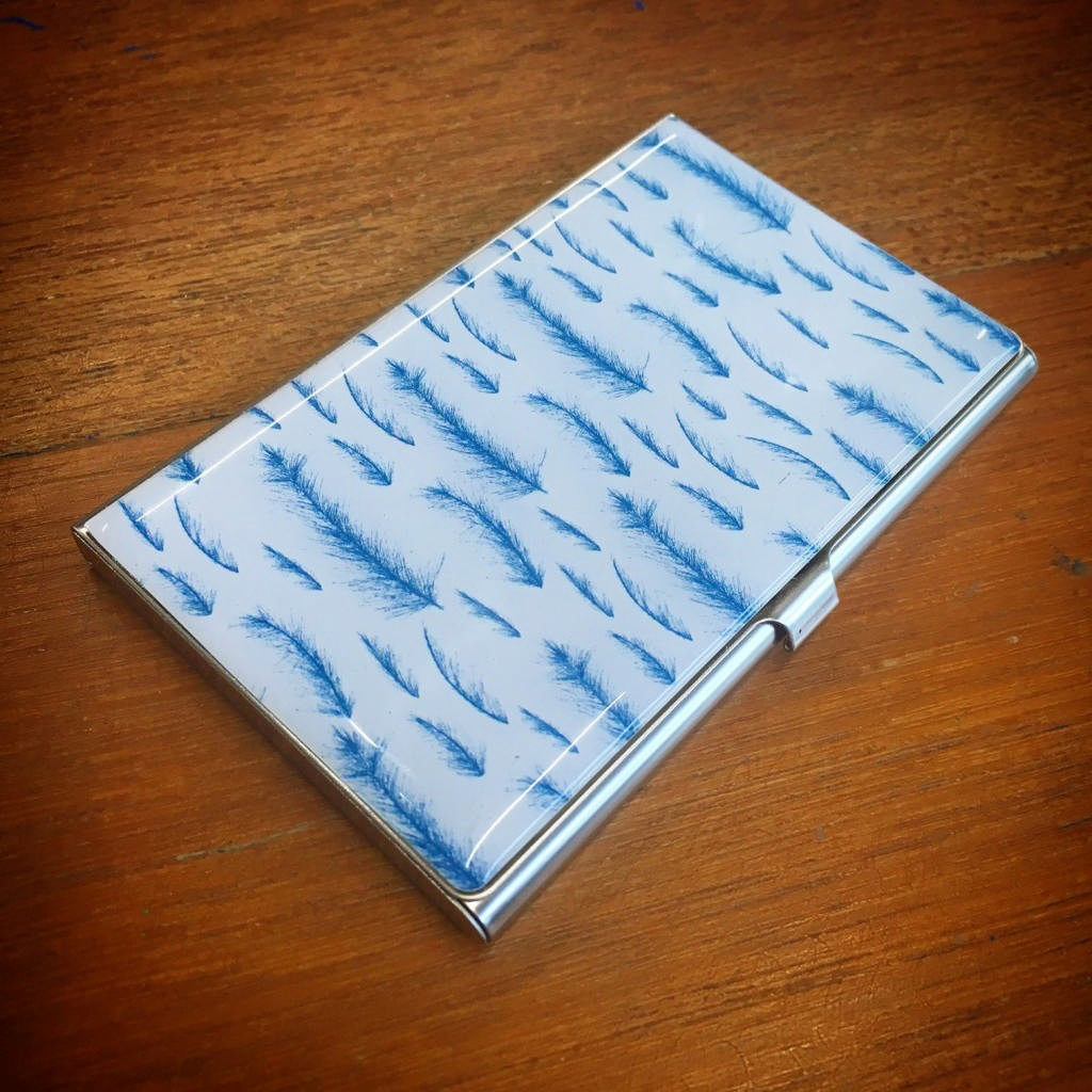 Business Card Case Feathers