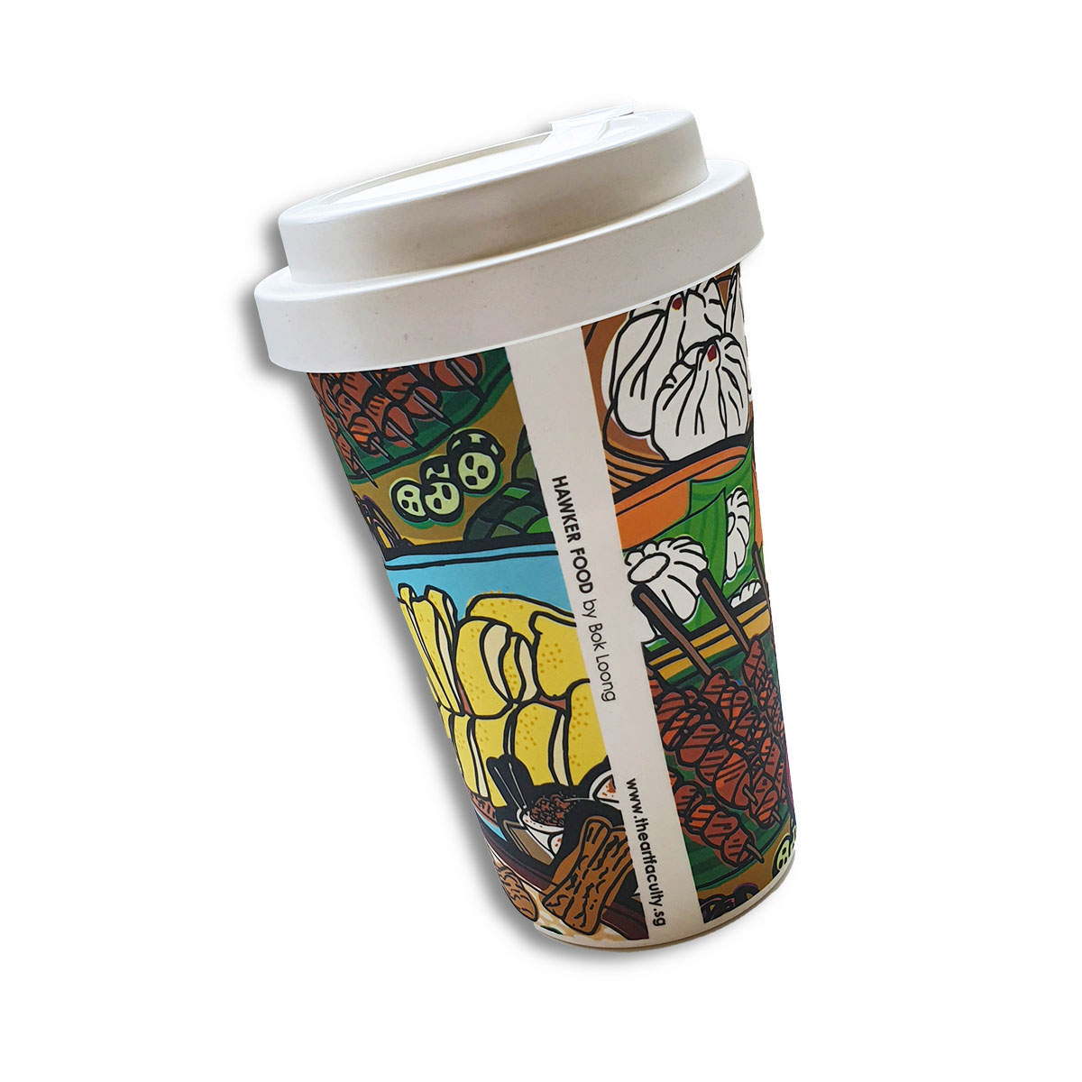 Bamboo Fibre Cup 400ml - Hawker Food