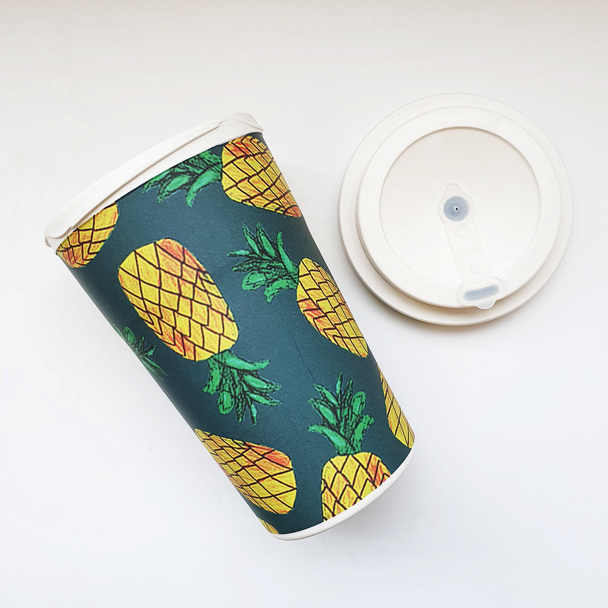 Bamboo Fibre Cup 400ml  – Pineapple