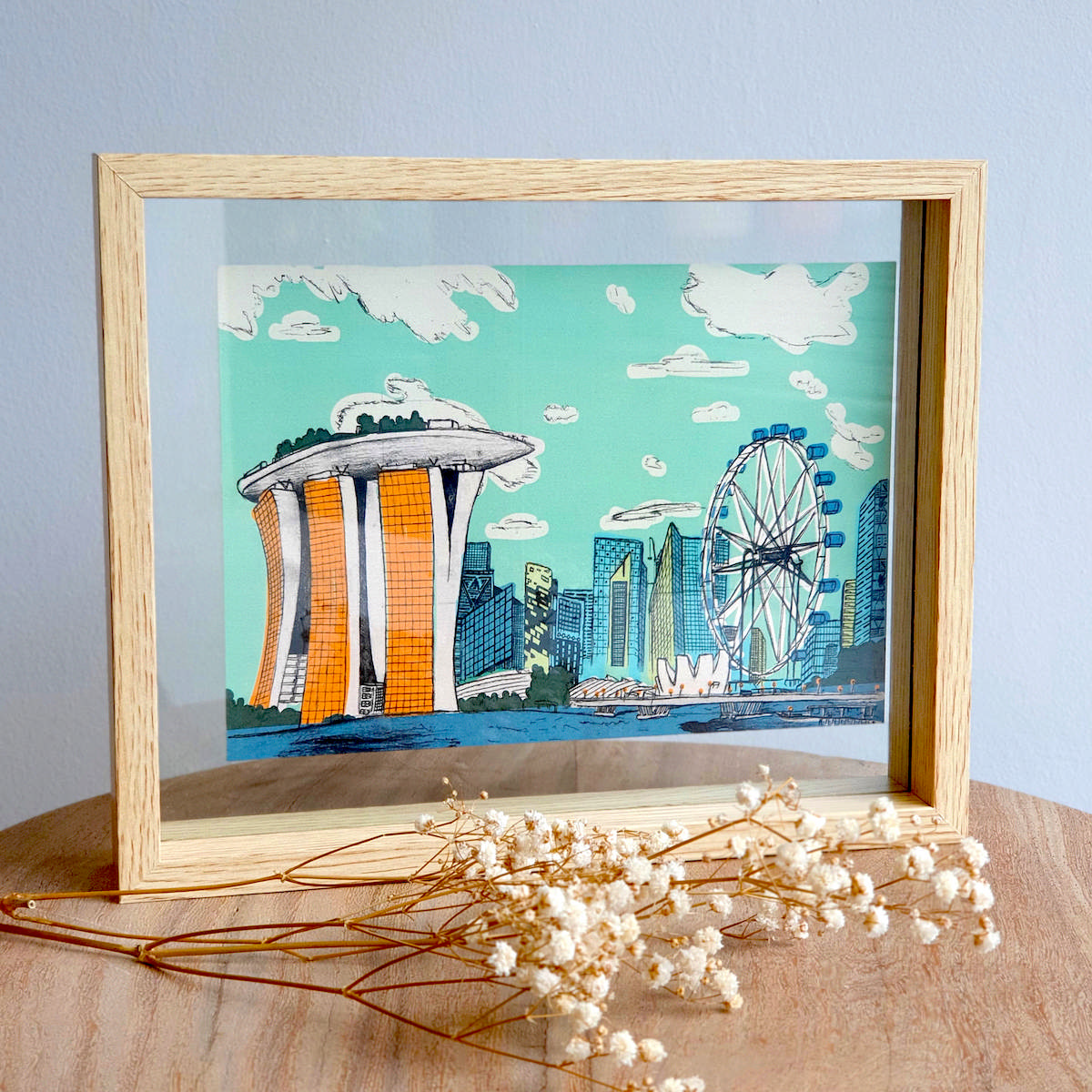 A5 Floating Frame - Marina Cityscape