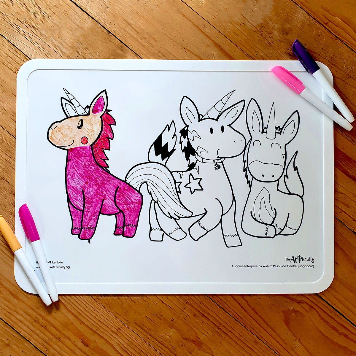 Silicone Colouring Mat - Unicorn (non discounted)