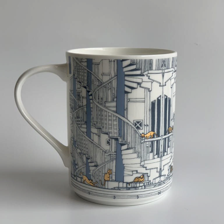 Porcelain Mug – Spiral Stairs