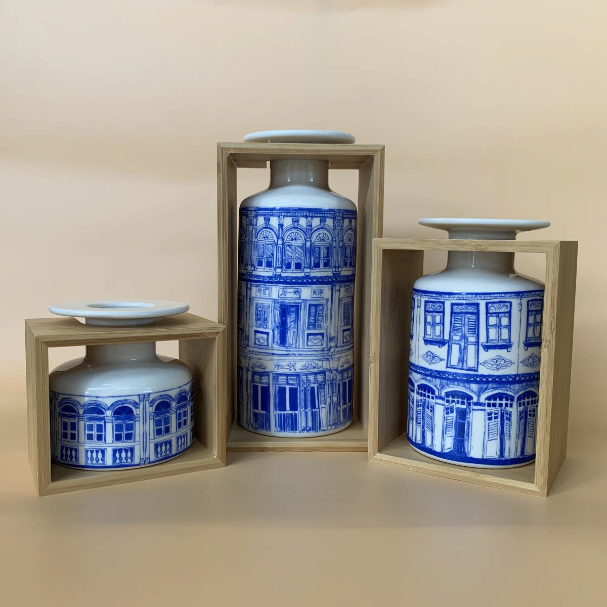 Vase Set of 3 – Shophouse Windows II