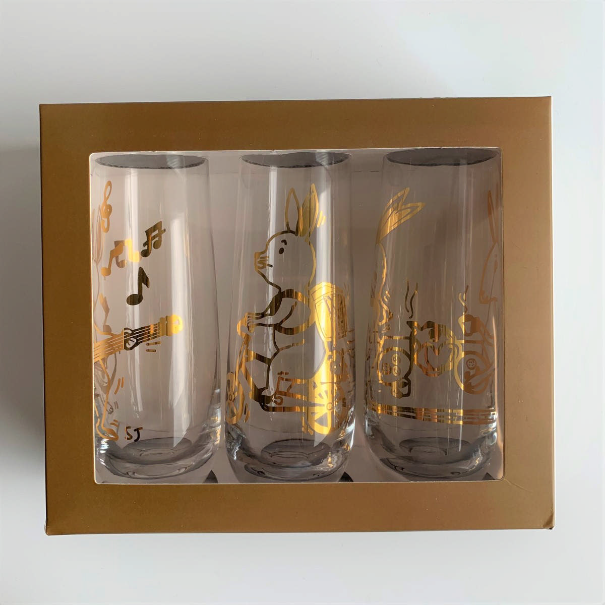 Champagne Flutes Set of 3 - Rabbits