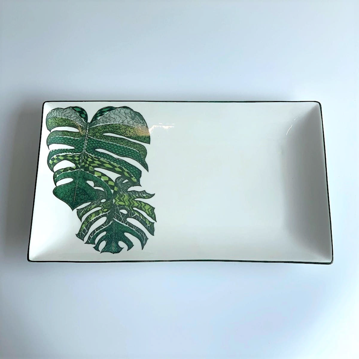 Statement Platter - Green Monstera