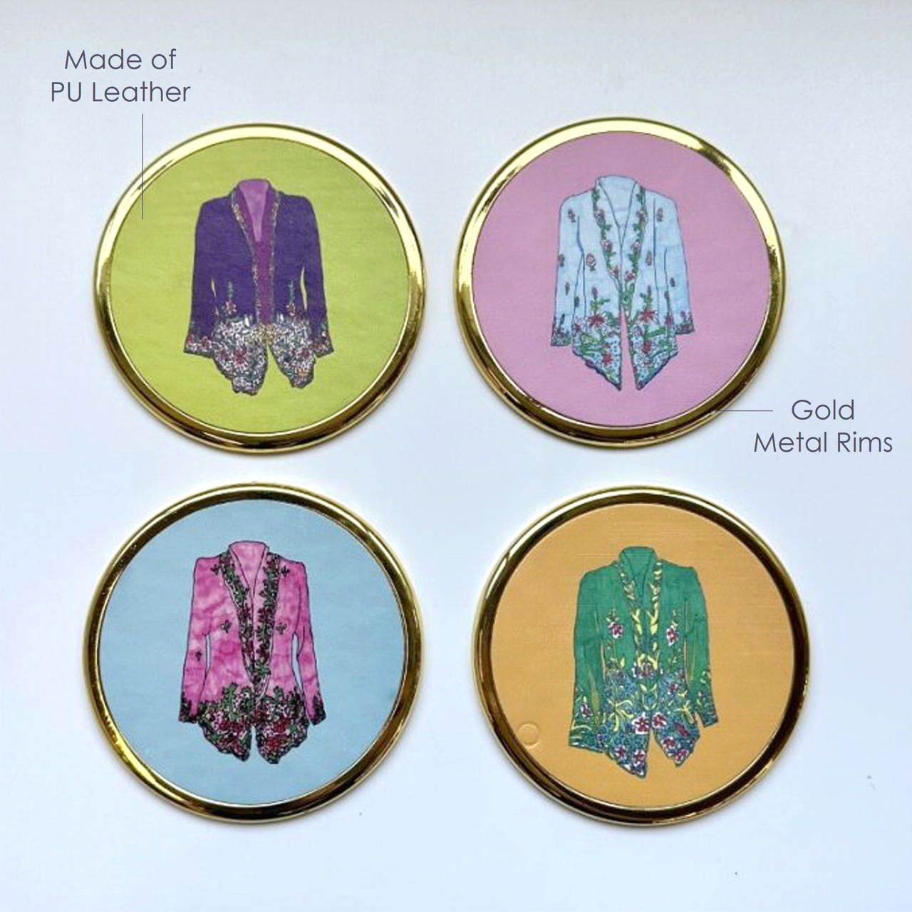 Premium Coasters Set w holder – Nonya Kebaya