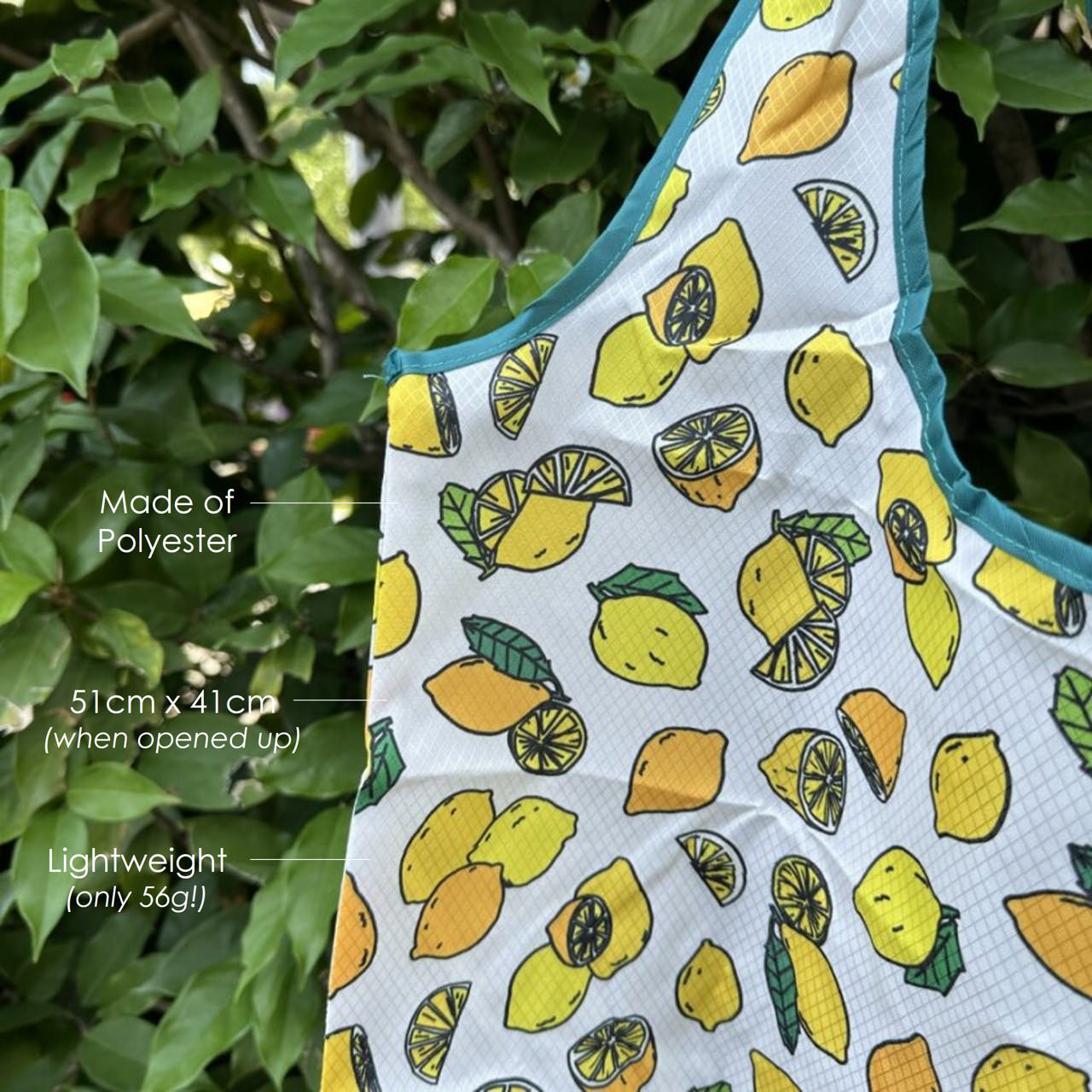 Eco Reusable Bag – Lemons Beige