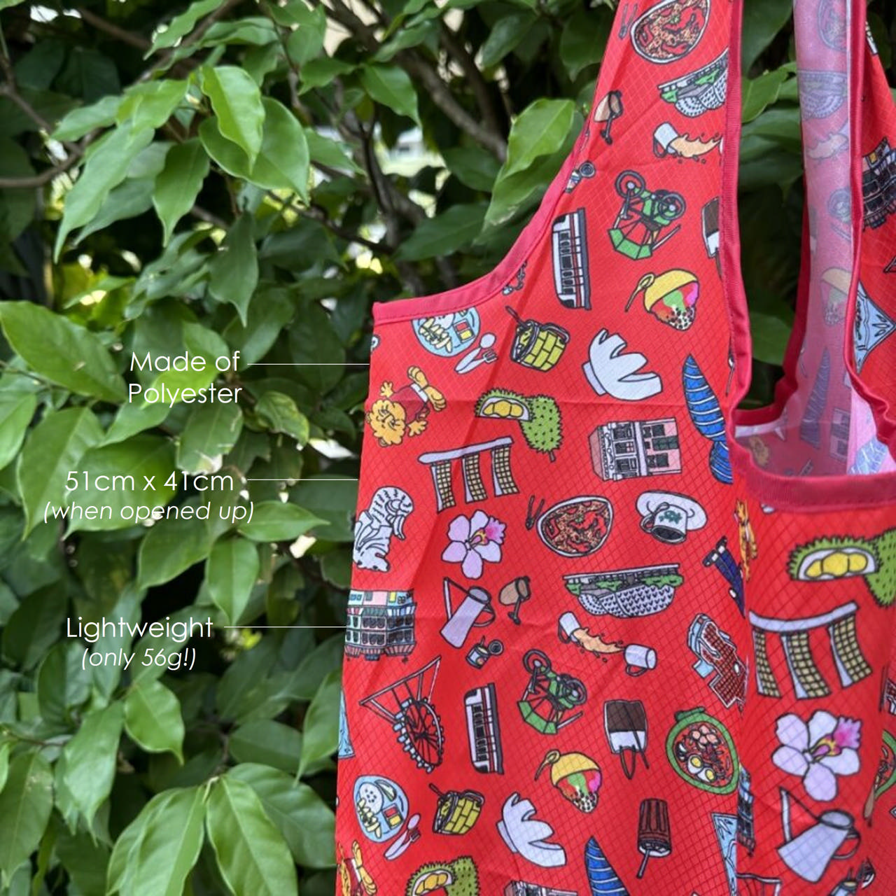 Eco Reusable Bag – All Things SG Red