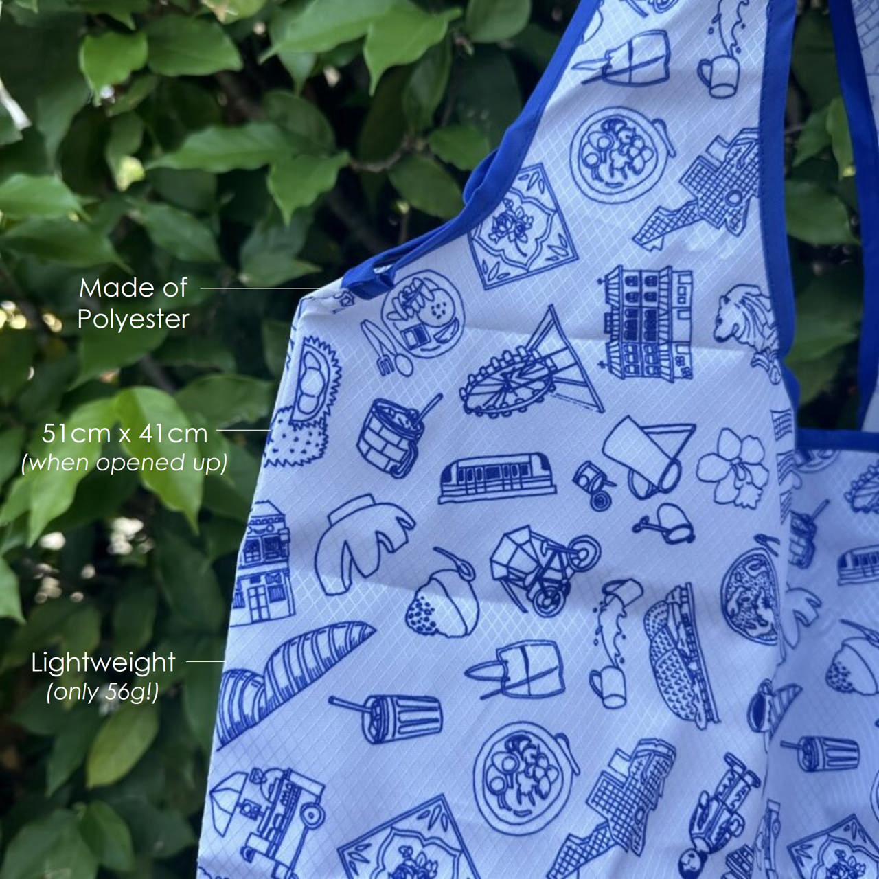 Eco Reusable Bag – All Things SG White