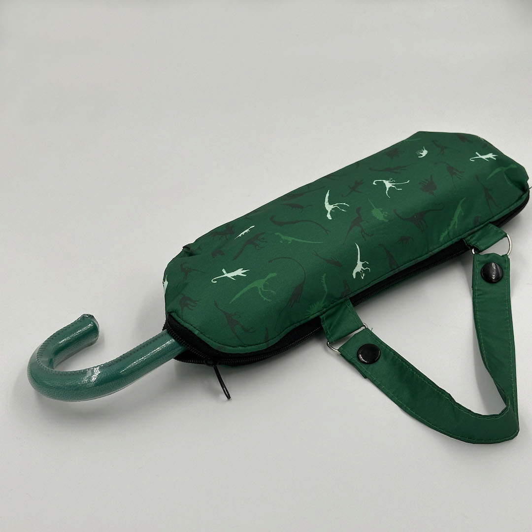 J-Hook Umbrella with Pouch - Dino Green