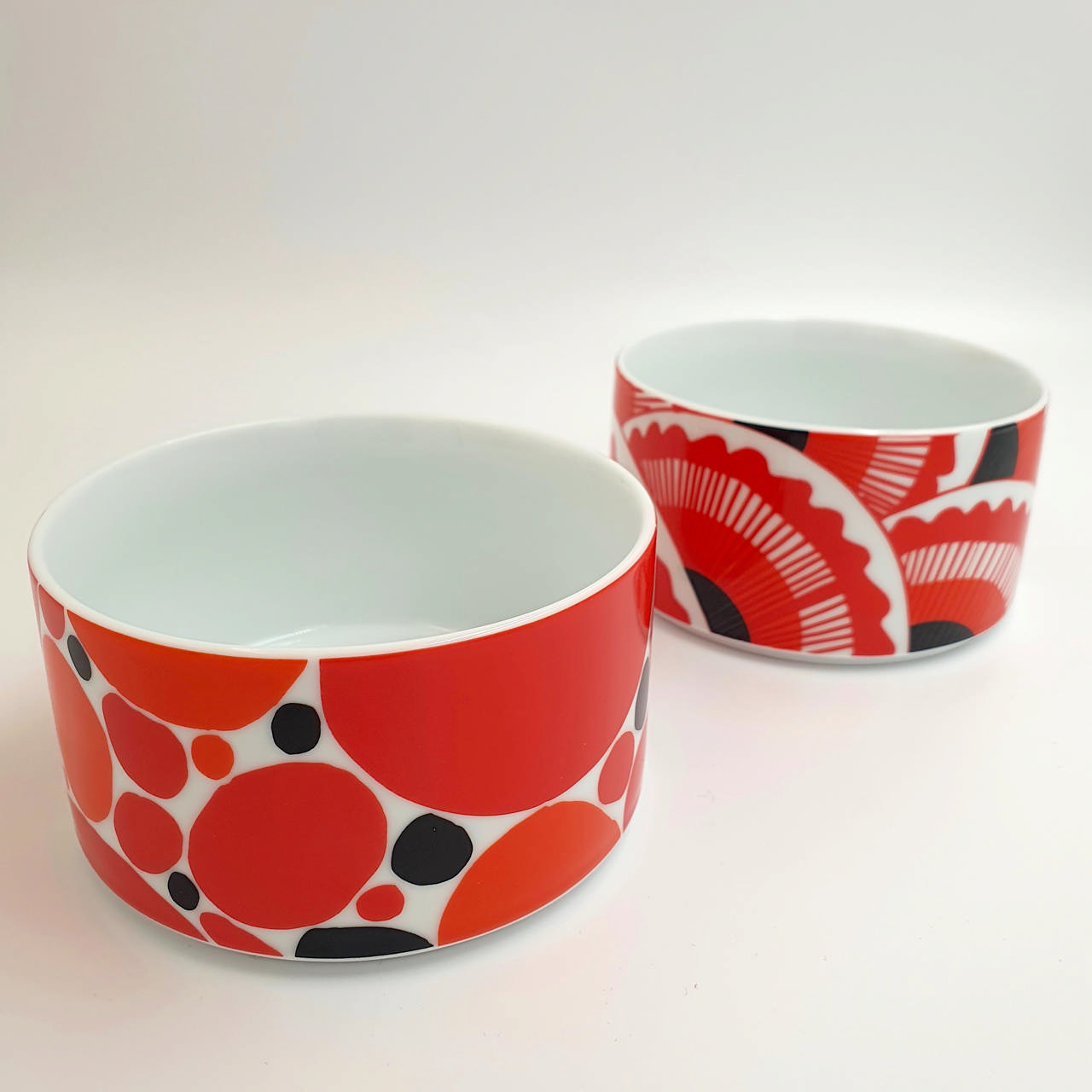 Scandi RED Dessert Bowls Set A - Adipocytes & Biva