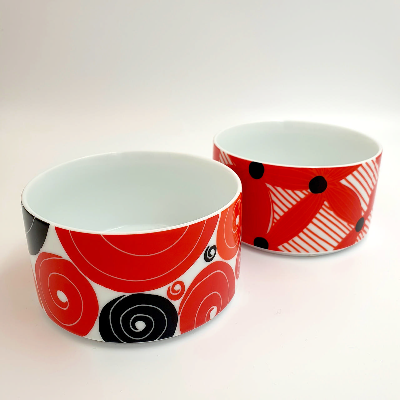 Scandi RED Dessert Bowls Set B - Jasminum & Callio