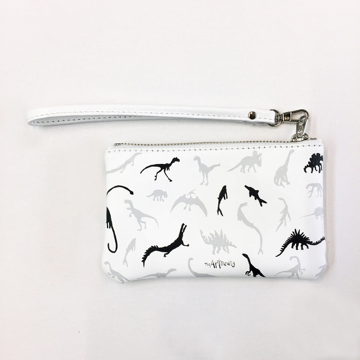 Dino Leather Petite Wristlet - Monotone