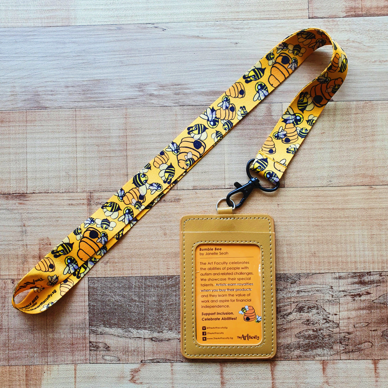 Lanyard & Cardholder - Bumble Bee