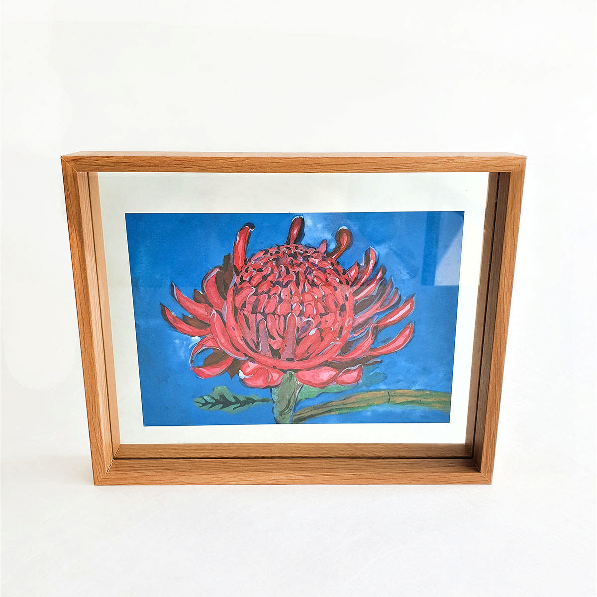 A5 Floating Frame - Red Flower