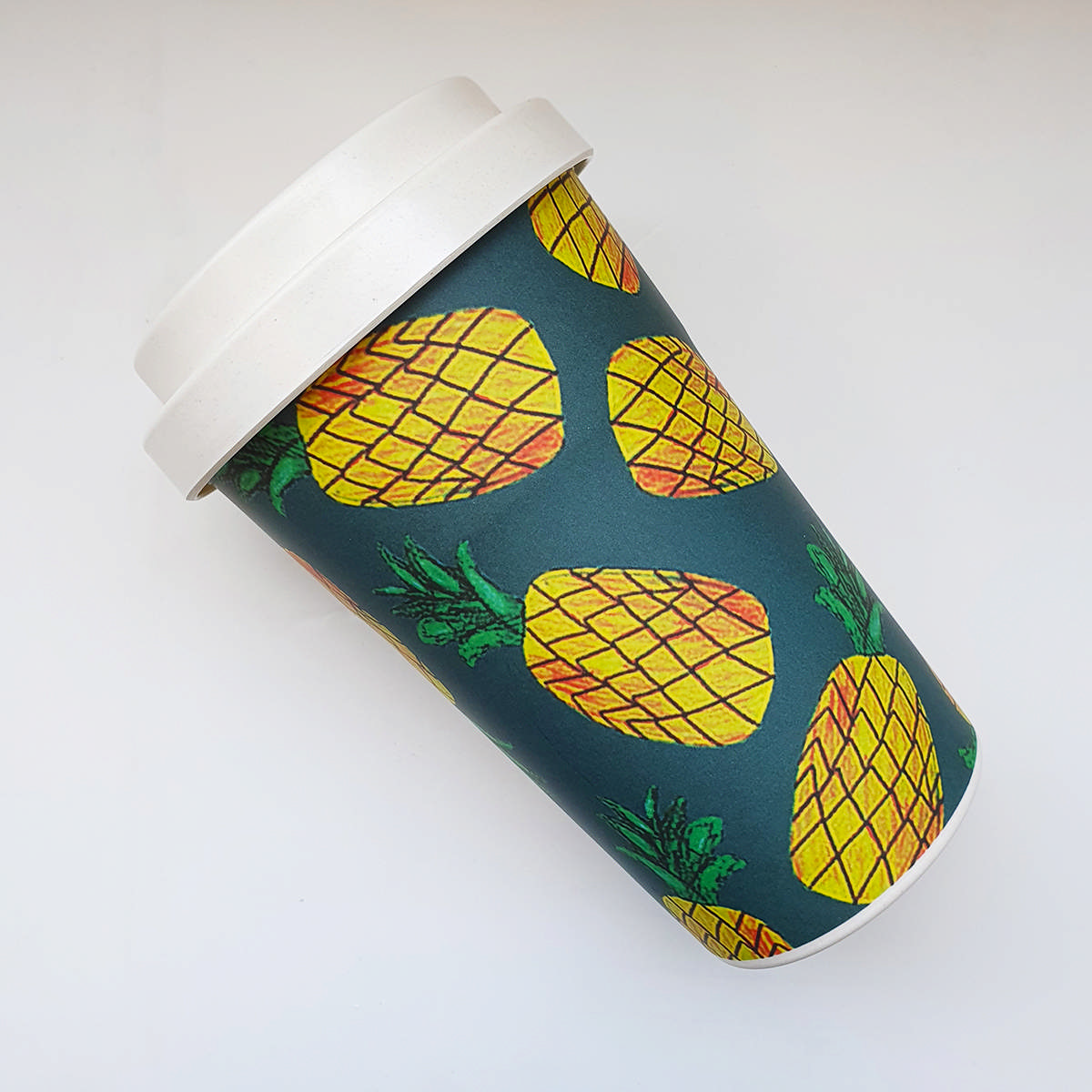 Bamboo Fibre Cup 400ml  – Pineapple