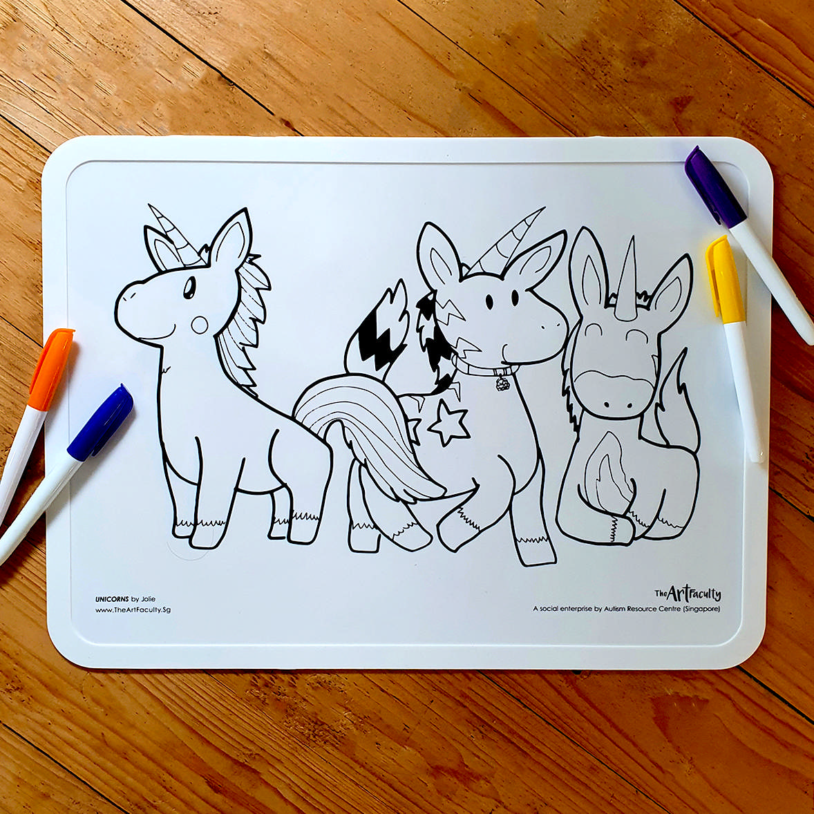 Silicone Colouring Mat - Unicorn (non discounted)