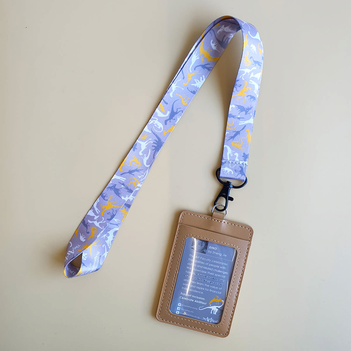 Lanyard & Cardholder - Dino Grey