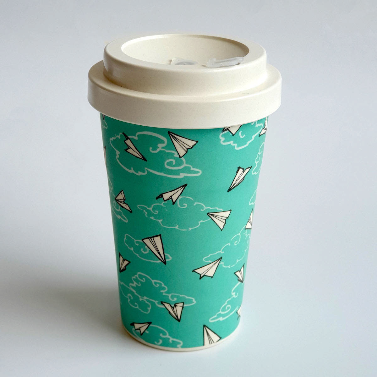 Bamboo Fibre Cup 400ml - Paper Planes