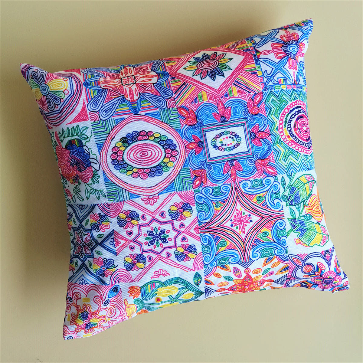 Cushion with insert - Peranakan Tiles