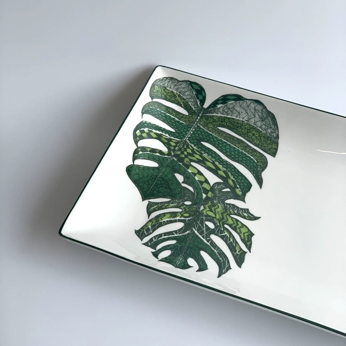 Statement Platter - Green Monstera