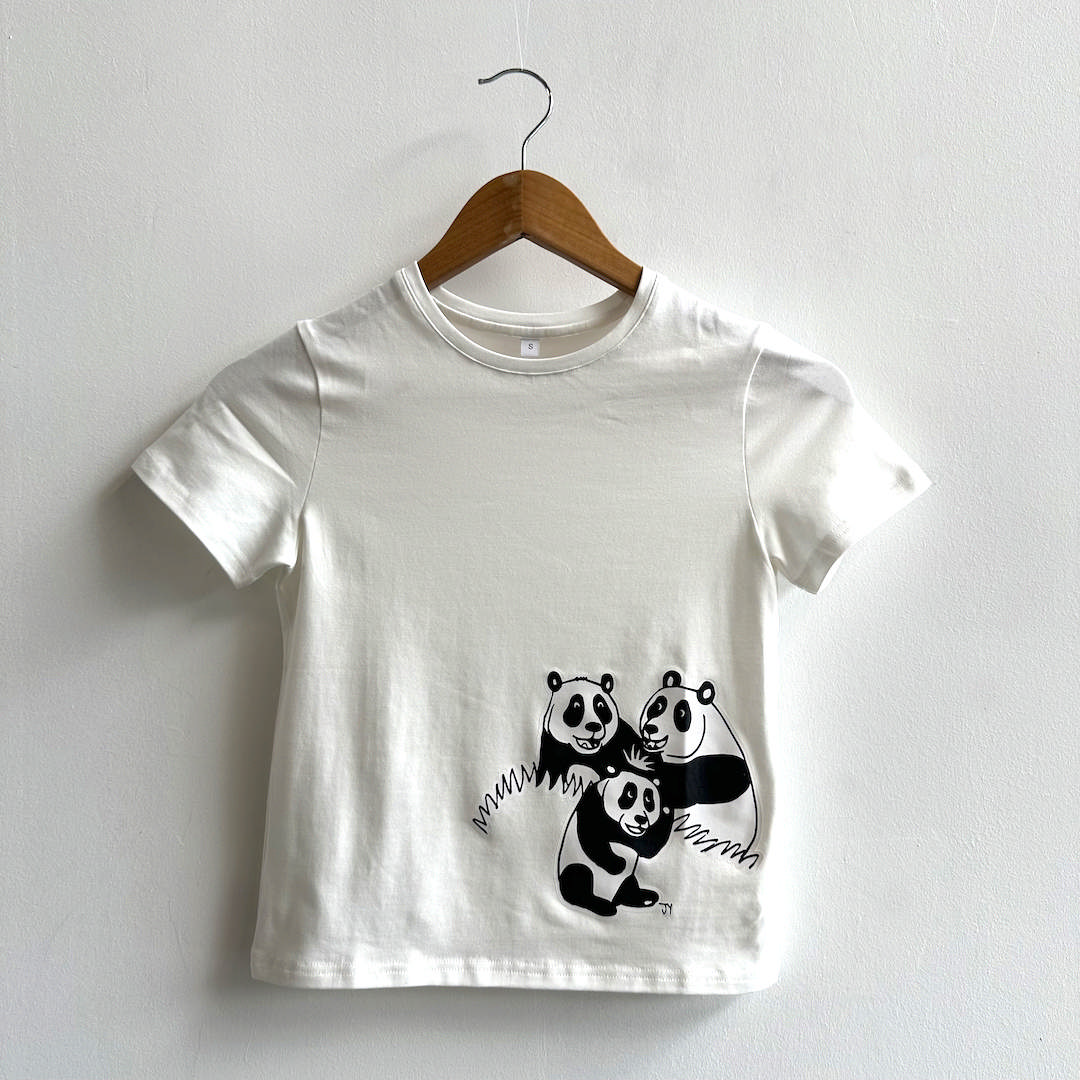 TAF Tees White – Kids XS (Panda)