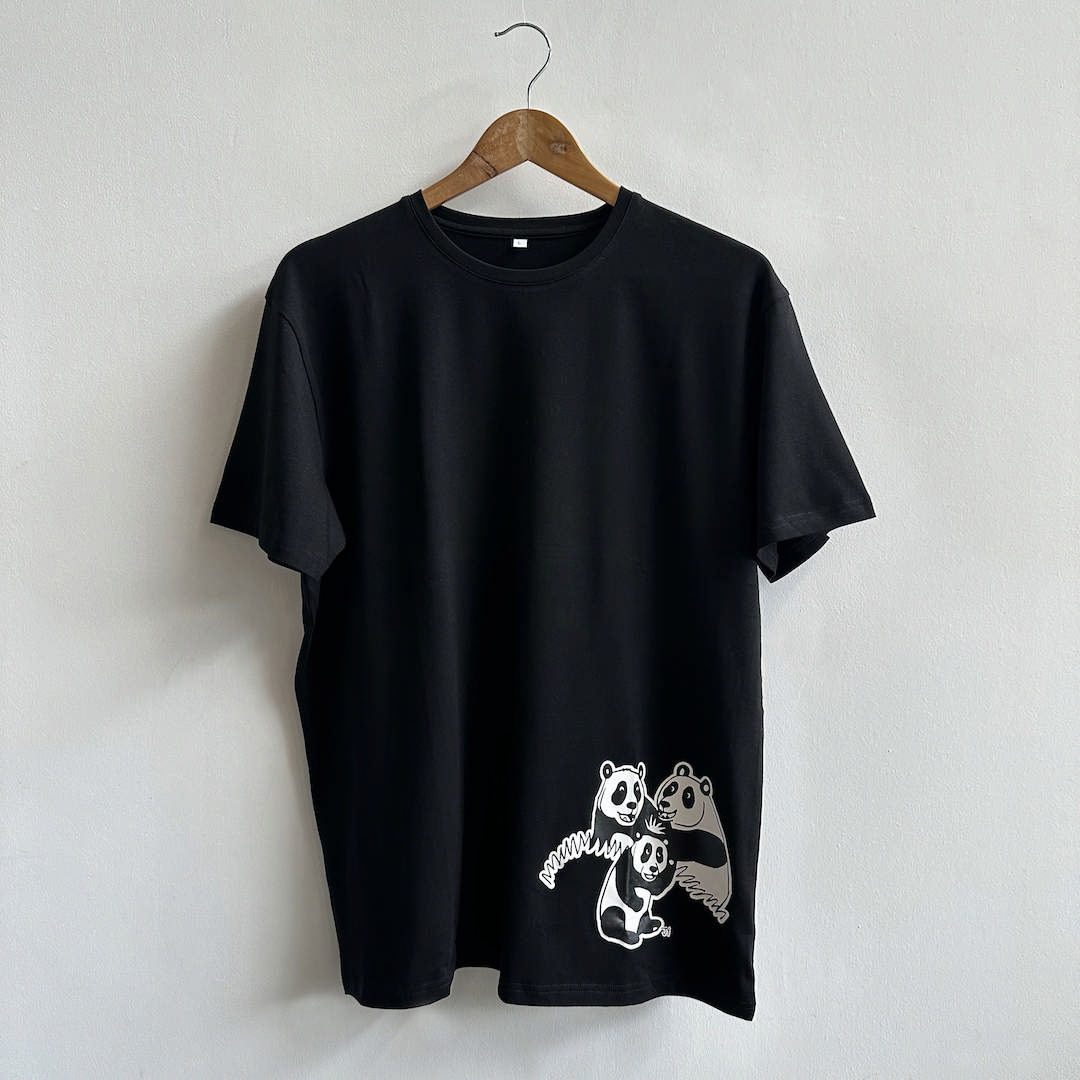 TAF Tees Black – Adult XS (Panda)