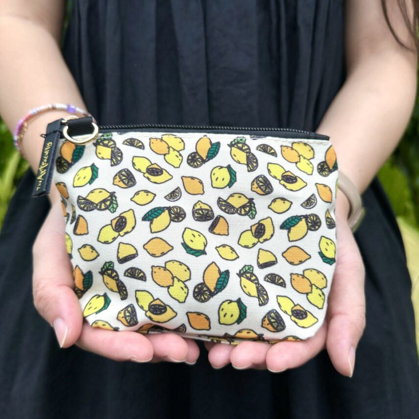 Mini Pouch – Lemons Beige