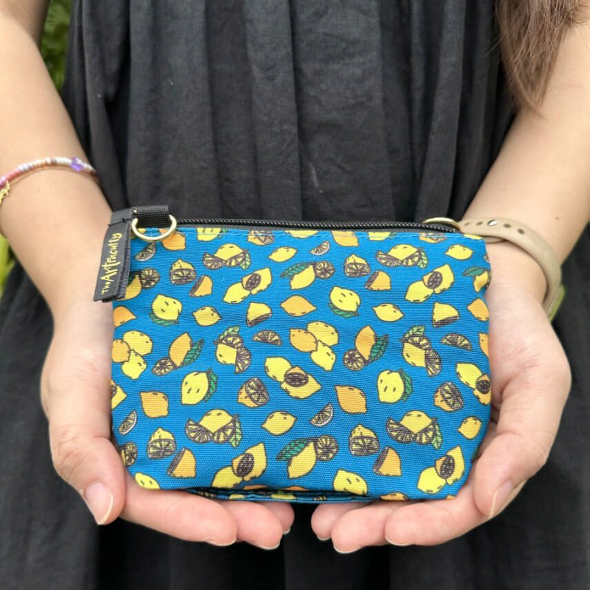 Mini Pouch – Lemons Blue