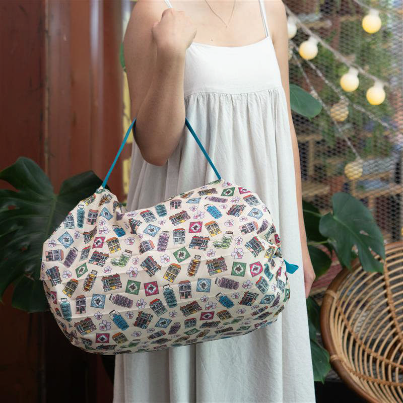 Compact Pleated Bag - Peranakan Memories